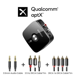UGREEN RCA Bluetooth aptX HD Wireless Audio Adapter (AptX with 2 Lines)