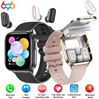 2 In 1 TWS Blue Tooth Headset Smart Watch Sports NFC Earphone Smartwatch Waterproof Music Headphone Watches Heart Rate Health 1