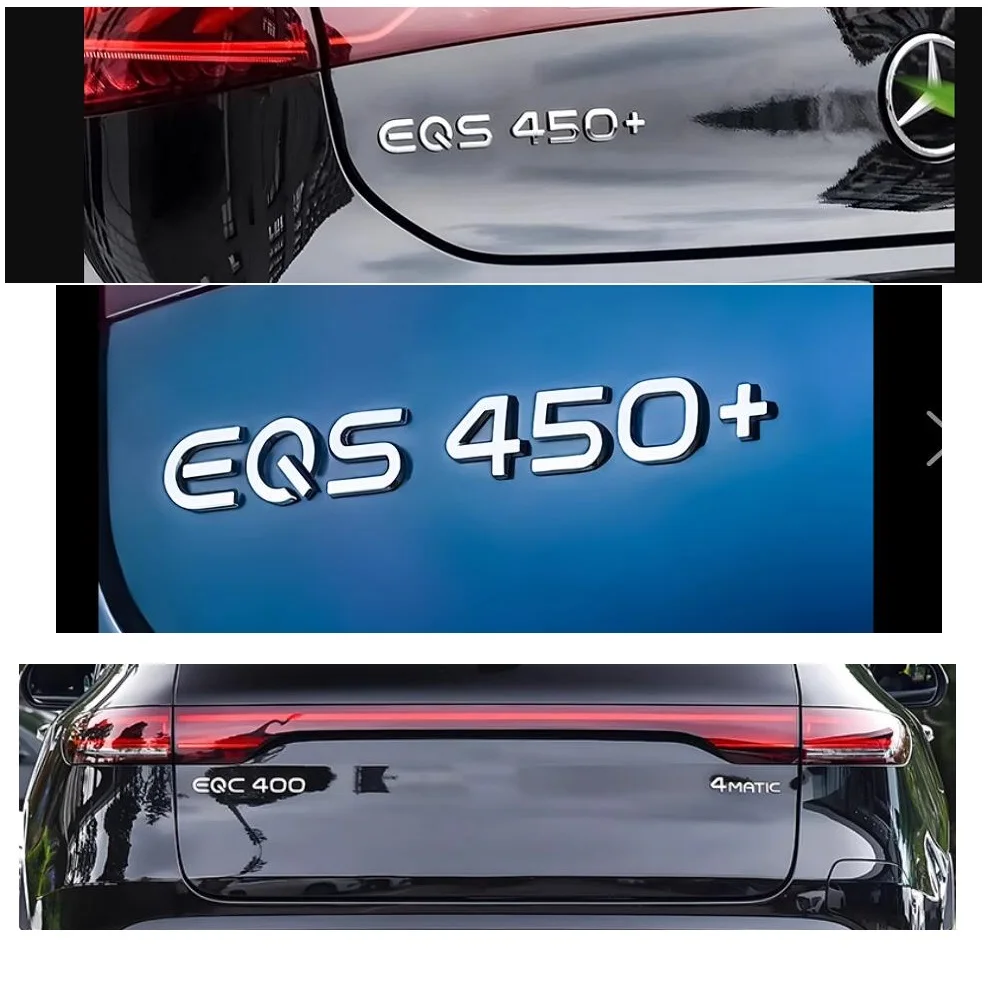 메르세데스 벤츠 신에너지 EQA H243 전기 모터 EQA250 EQA260 EQA300 EQA350 EQA250+ 심볼 엠블럼용 글로스 블랙 레터링