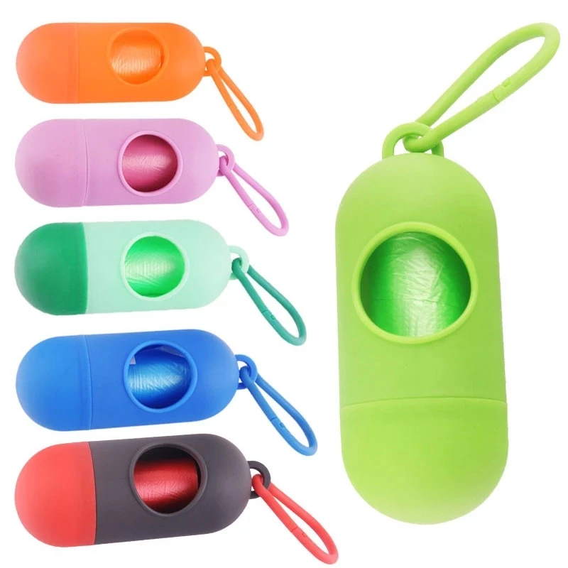 Dog Poop Bag Storage Garbage Box Carrier for Outdoor Pet
