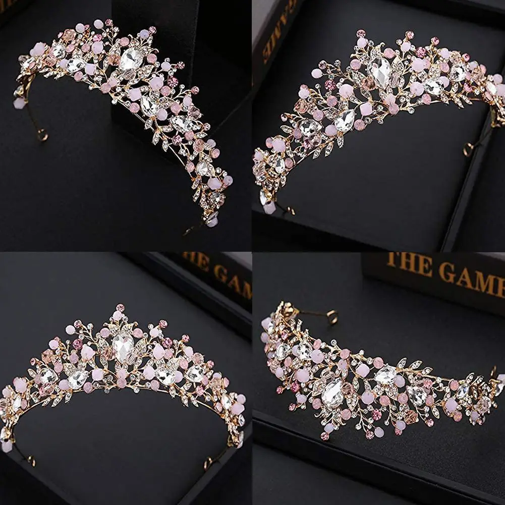 Children's Crown Hair Accessories Princess Costume Crown Headband Crystal Princess Birthday Party Wedding Hair Accessories