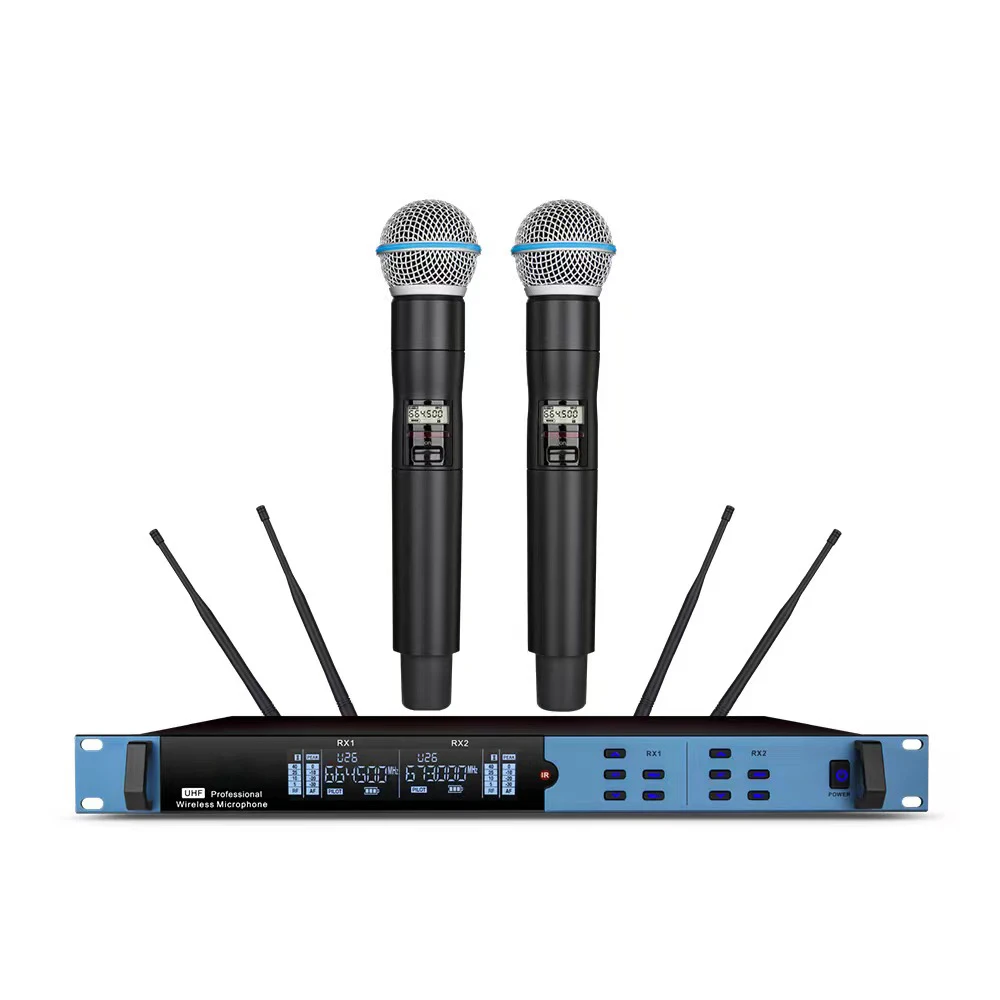 

URX SR-2000 Long Range True Diversity Uhf Professional Wireless Microphone Cordless Mic System For Stage Performance