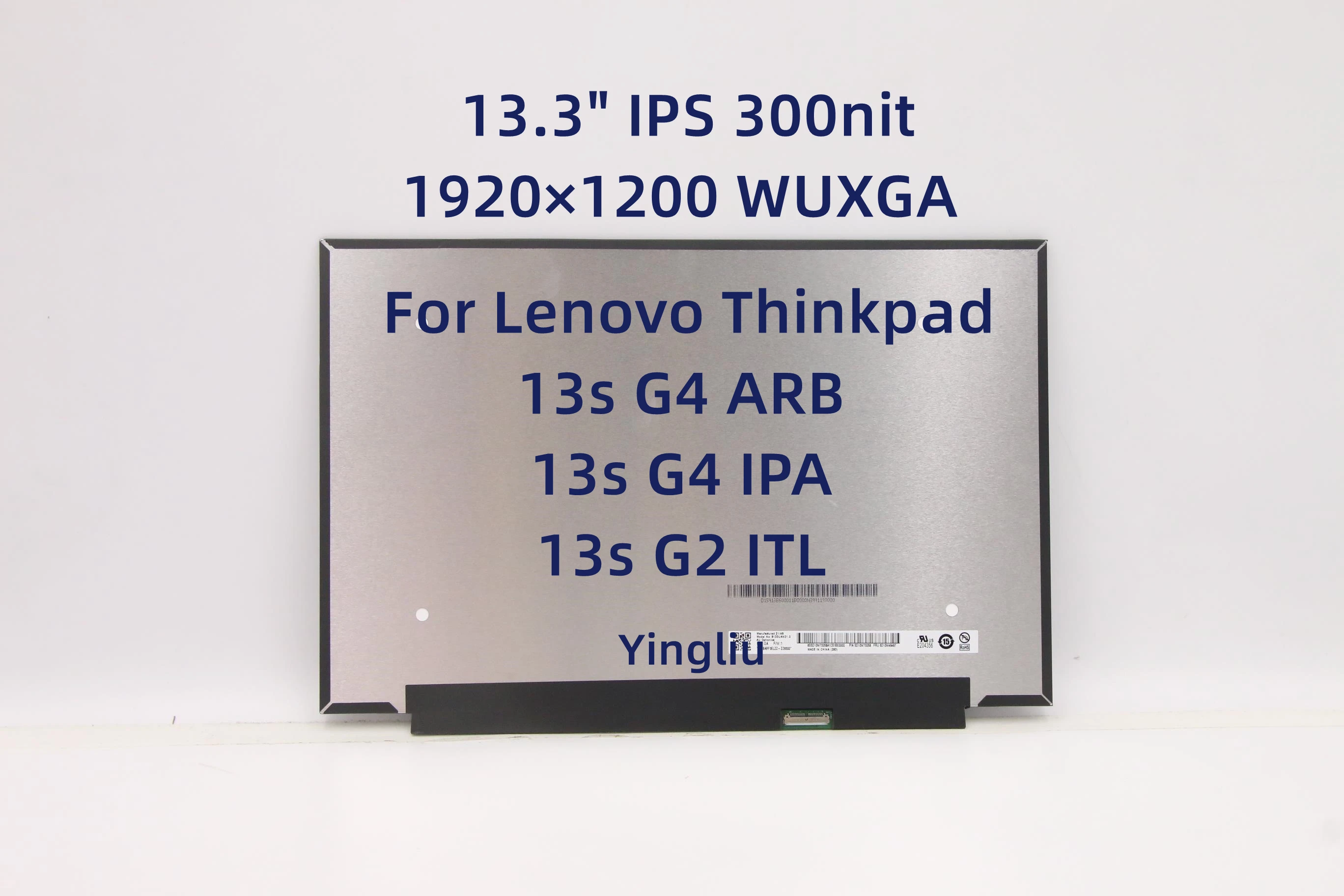 

Новый ЖК-экран 13,3 дюйма для Lenovo Thinkpad 13s G4 ARB/IPA 13s G2 ITL 5D10W46487 5D10W46488 5D11B38526 1920 × 1200 WUXGA IPS 300nit