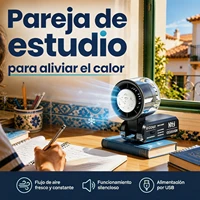 Ventilateur portable rechargeable avec refroidissement par semi-conducteur, 100 vitesses réglables, batterie de 1800 mAh et écran numérique LED, mini ventilateur pliable USB Type-C à main. 5