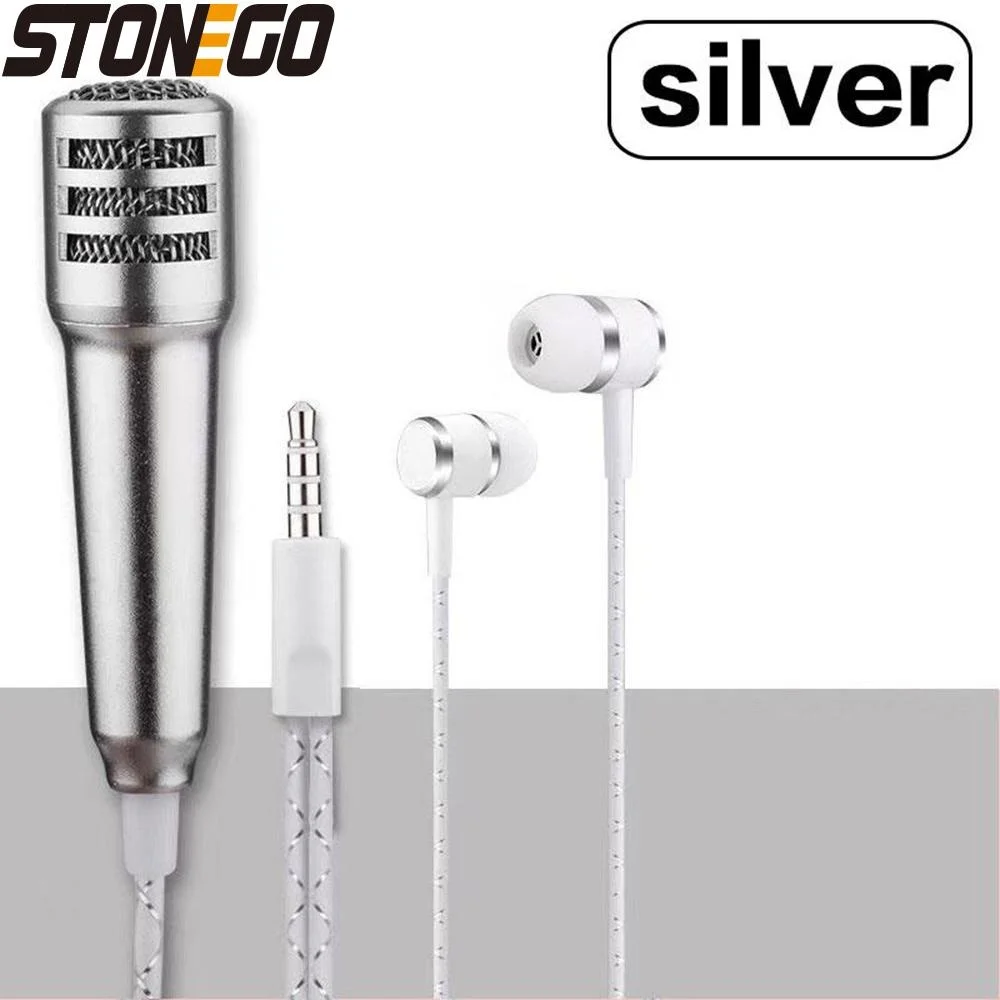 Mini Karaoke Microphone Portable Condenser Mic for Smartphone Tablet PC Stylish Handheld Singing Mic with Powerful Sound