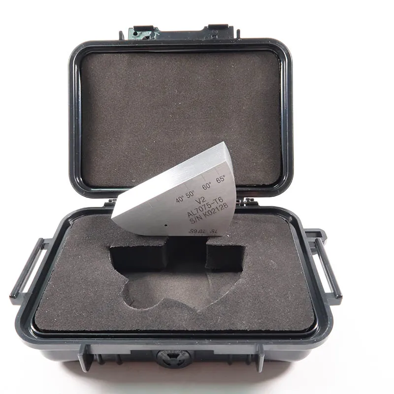 IIW2 type Calibration Test block Block V2 7075 ALUMINUM UT block