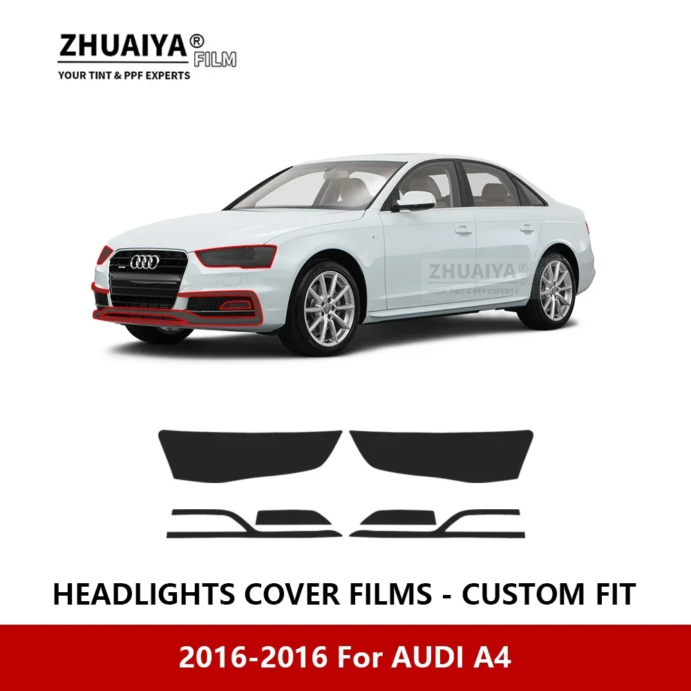 

Для AUDI A4 2016-2016 Автомобильная внешняя фара против царапин PPF предварительно отрезанная Защитная пленка для ремонта автомобильные наклейки аксессуары