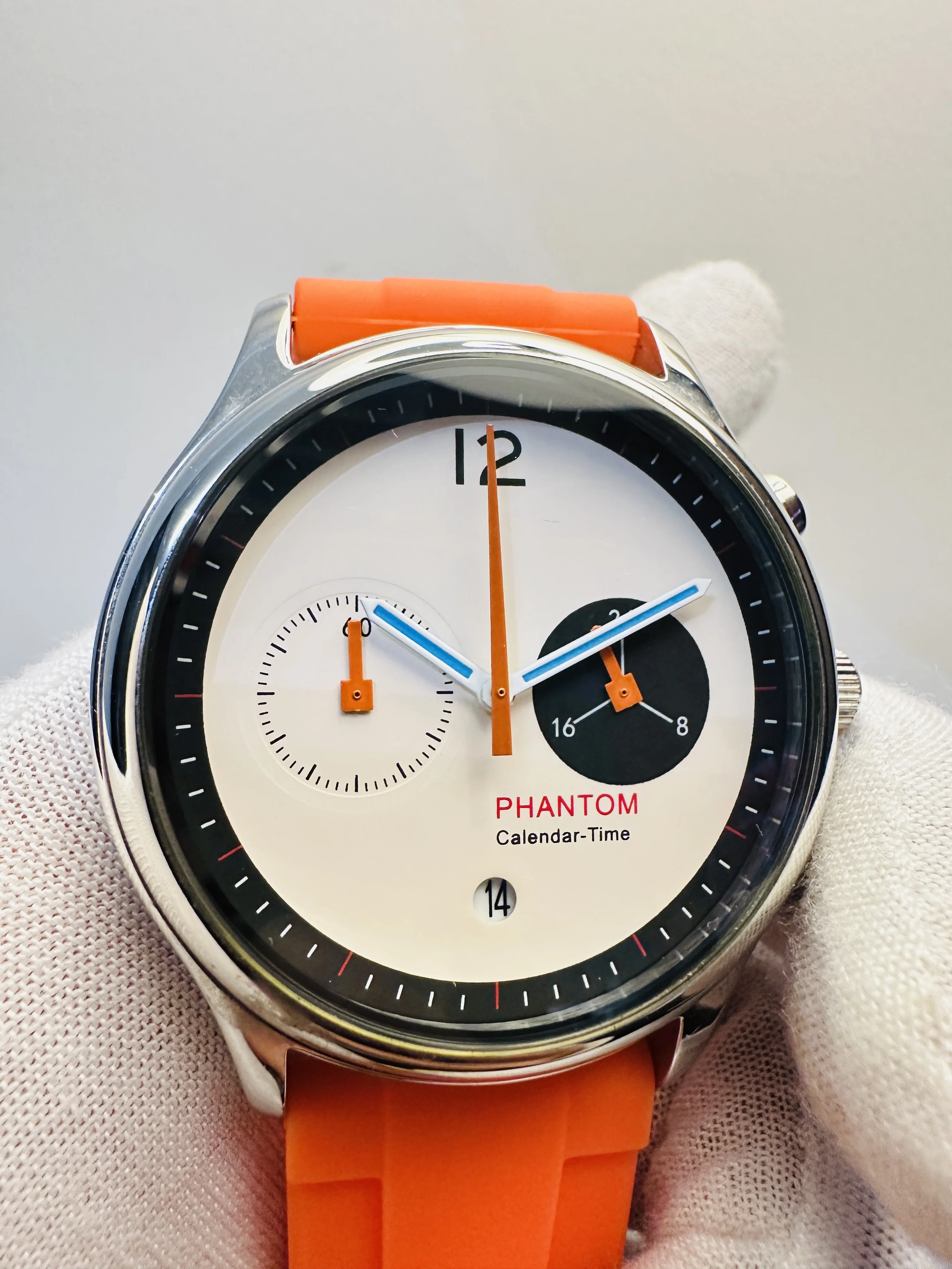 ساعة فانتوم 44 ملم للرجال كريستال هيكل من الفولاذ...