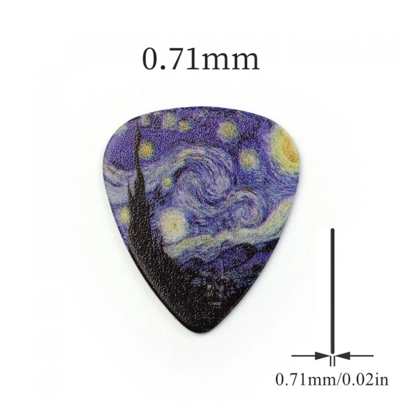 Guitar Picks 1 Piece Starry Sky Celluloid Guitar Pick Acoustic Electric Guitar Paddle Plectrum 0.46mm 0.71mm 0.96mm Picks