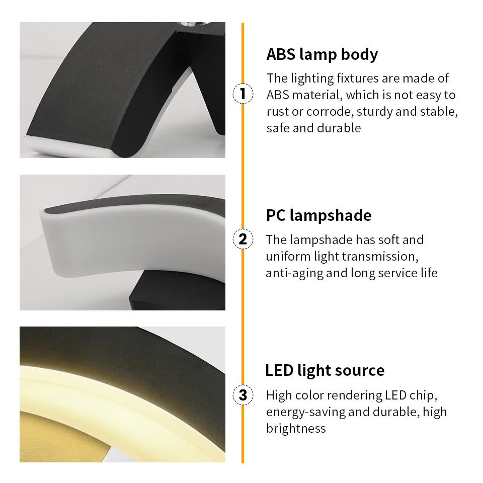 Waterproof IP66 Outdoor Wall Light 10W LED Wall Lamp Sconce Balcony Garden Decoration Lighting Lamp AC110V 220V