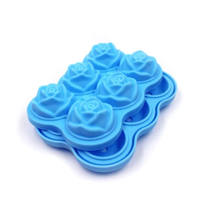 Konyhai rózsa jégkocka forma szilikon koktél rózsa jégkocka forma whisky jéggolyó készítő 6 rácsos szilikon forma készítő B partyhoz