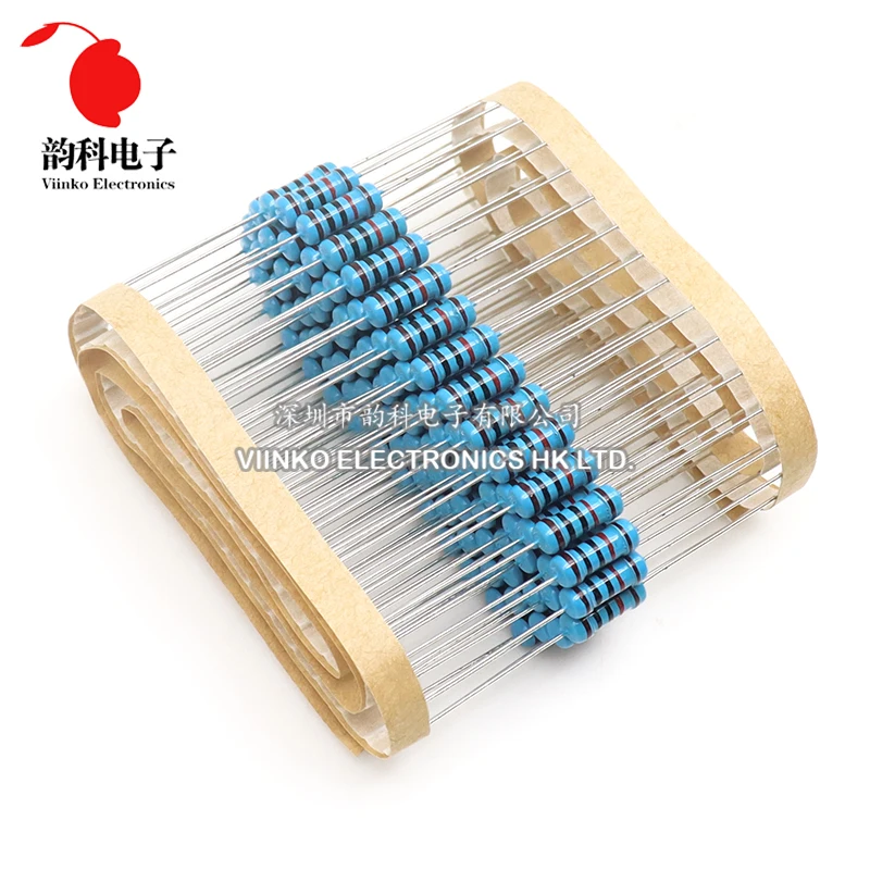 1W Metal film resistor 1% 0.1R-2.2M 10R 22R 47R 100R 330R 1K 4.7K 10K 22K 47K 100K 330K 470K 1 2 10 22 47 100 330 1M ohm 20pcs metal film resistor