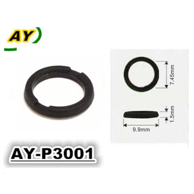 

100pcs/set Auto parts Fuel injector repair kits of plastic washer seals Fit for TOYOTA (AY-P3001,9.9*1.5*7.45mm)