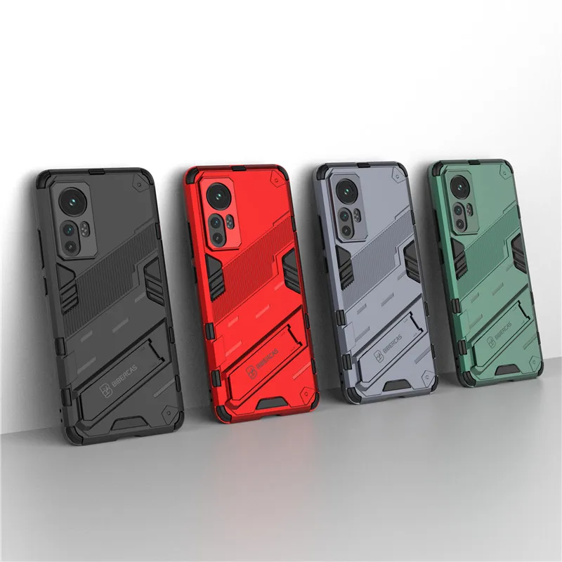 Per Xiaomi 12 Lite Custodia Mi 12 Lite Cover 6.55 Pollici Punk Style Hard Armor Staffa Bumpur Per Xiaomi 12 Lite 12 11T 11 Pro Ultra