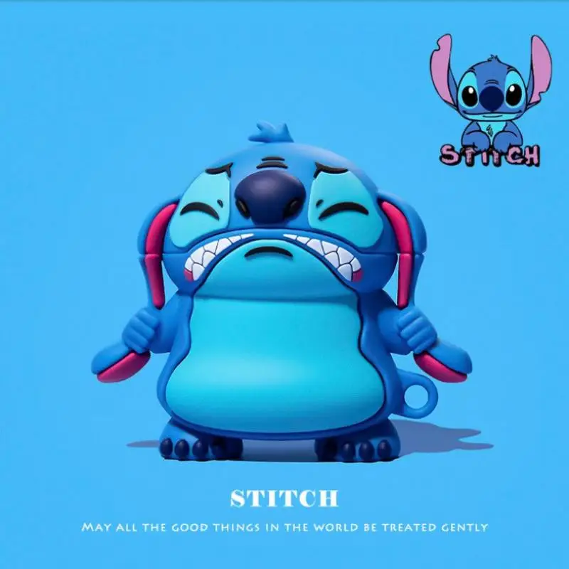 

Lilo & Stitch Kawaii Earphone Case Applicable To Airpods1/2/3/pro Innovative New Silicone Wireless Headset Case Fall Prevention