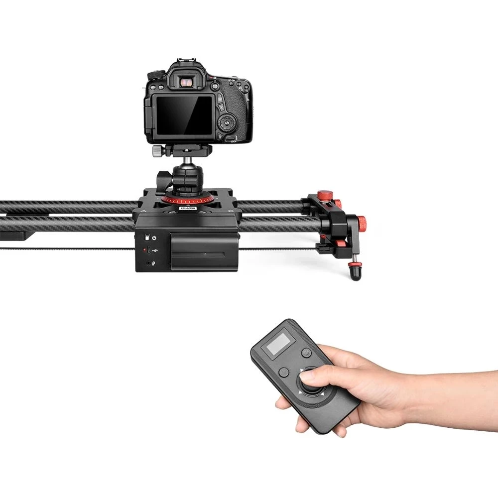 YELANGU L80TC L100TC 100CM Professional Electric Camera Slider for DSLR Motorized Video Carbon Fiber Dolly Track Wireless Remote