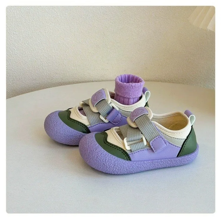 3-7Y Children's Shallow Mouth Sandals Summer Boys Girls Skateboard Shoes Soft Sole Breathable Non slip Kindergarten Indoor Shoes