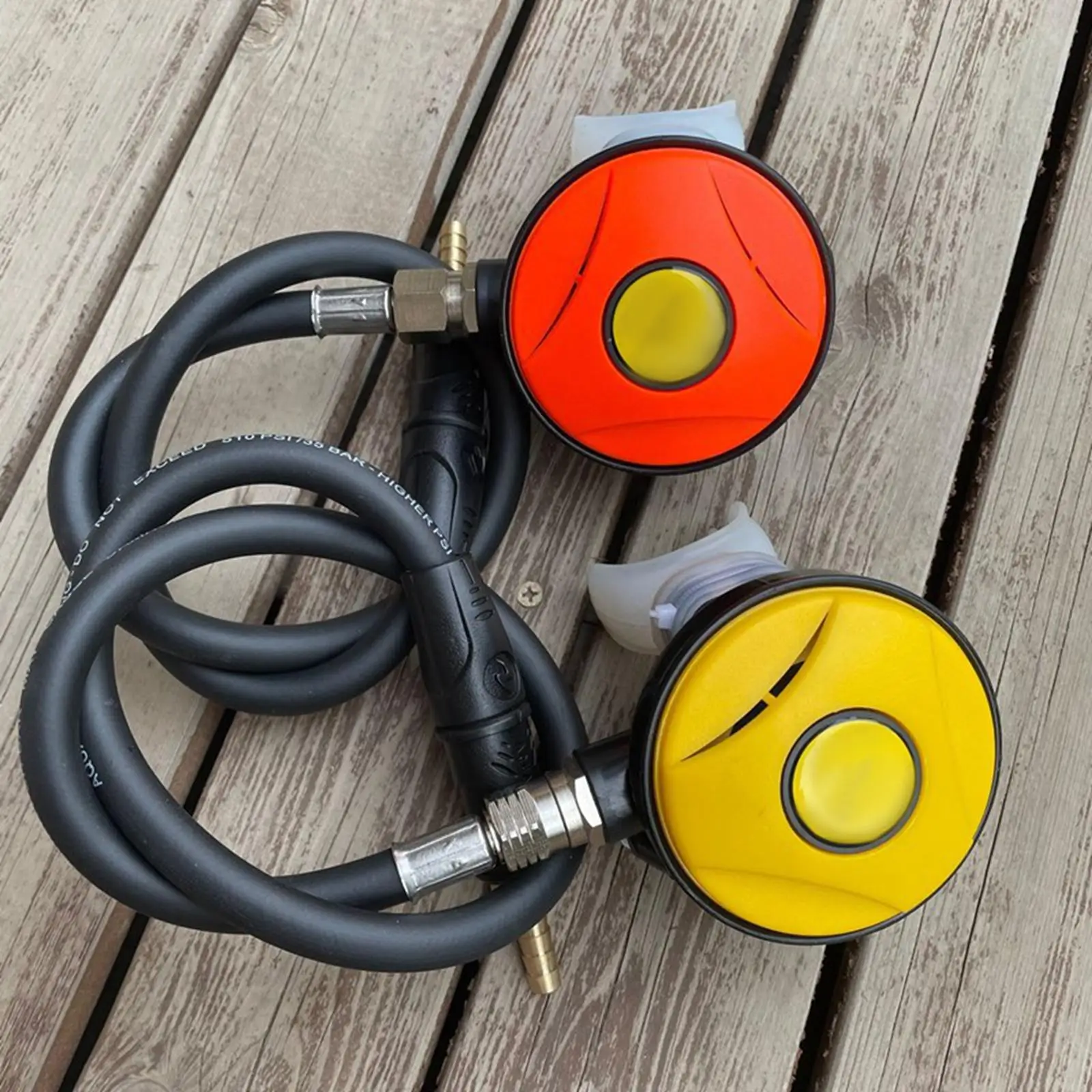 Scuba Diving Second Stage Regulator - Orange Octopus With Silicone Mouthpiece For Safety