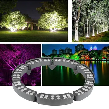 LED 조경 나무 조명 야외 스포트라이트, 고출력 정자 나무 기둥, 정원 조명, AC220V DC24V RGB, 12W, 1 개