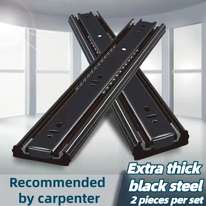 Premium Cold Rolled Steel Drawer Slides - Adjustable 10-20 Inch Track for Cabinets and Furniture