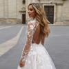 ANGEL Sexy Backless Wedding Dress For Bride Customized Applique Romatic Bride Gowns A-Line Tulle Applique Vestido De Novia 4