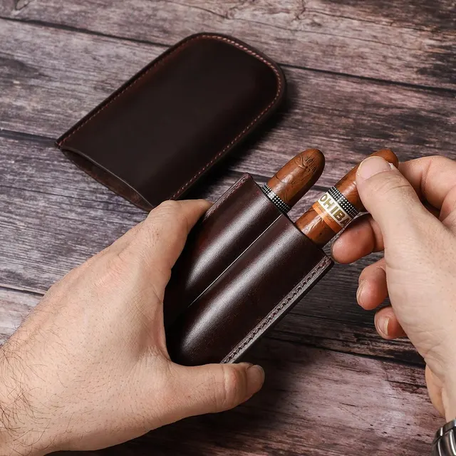 Genuine Leather Cigar Case - Image 2