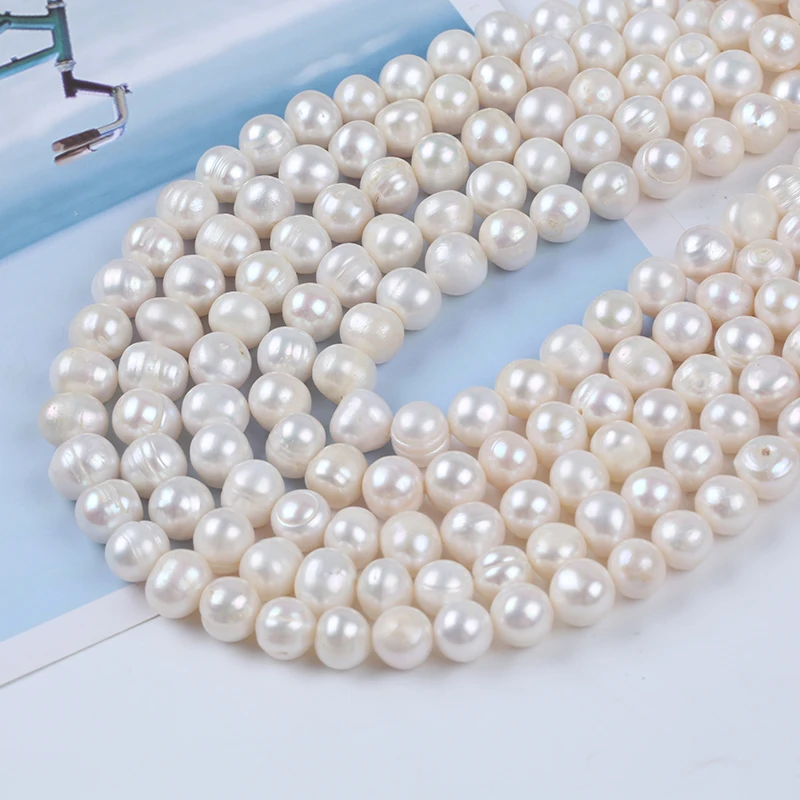 

Wholesale Big 10-11mm Potato Shape Freshwater Loose Pearls Strand