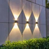 LED Outdoor Solar Wall Light Up And Down Luminous Garden Lamp Villa Courtyard Porch Street Decorative Lighting Wall Washer Light 6