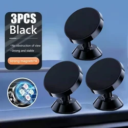 Universal Magnetic Phone Holder for Car Dashboard and Wall Installation (3 PCS Black - Rotate)