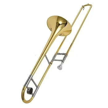 Trombone Bb Kit Gold Lacquer Tenor Alto Brass Wind Instruments Marching Tubing Trombones