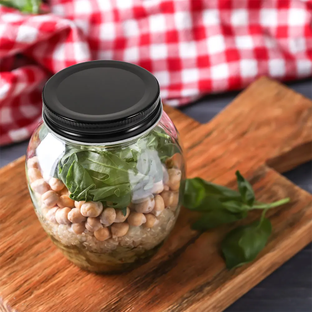 Wide Mouth Jar Lids Metal Leak Proof Canning Jar Caps Yogurt Jam Honey Jars Airtight Seal multiuse kichen tool 10pcs