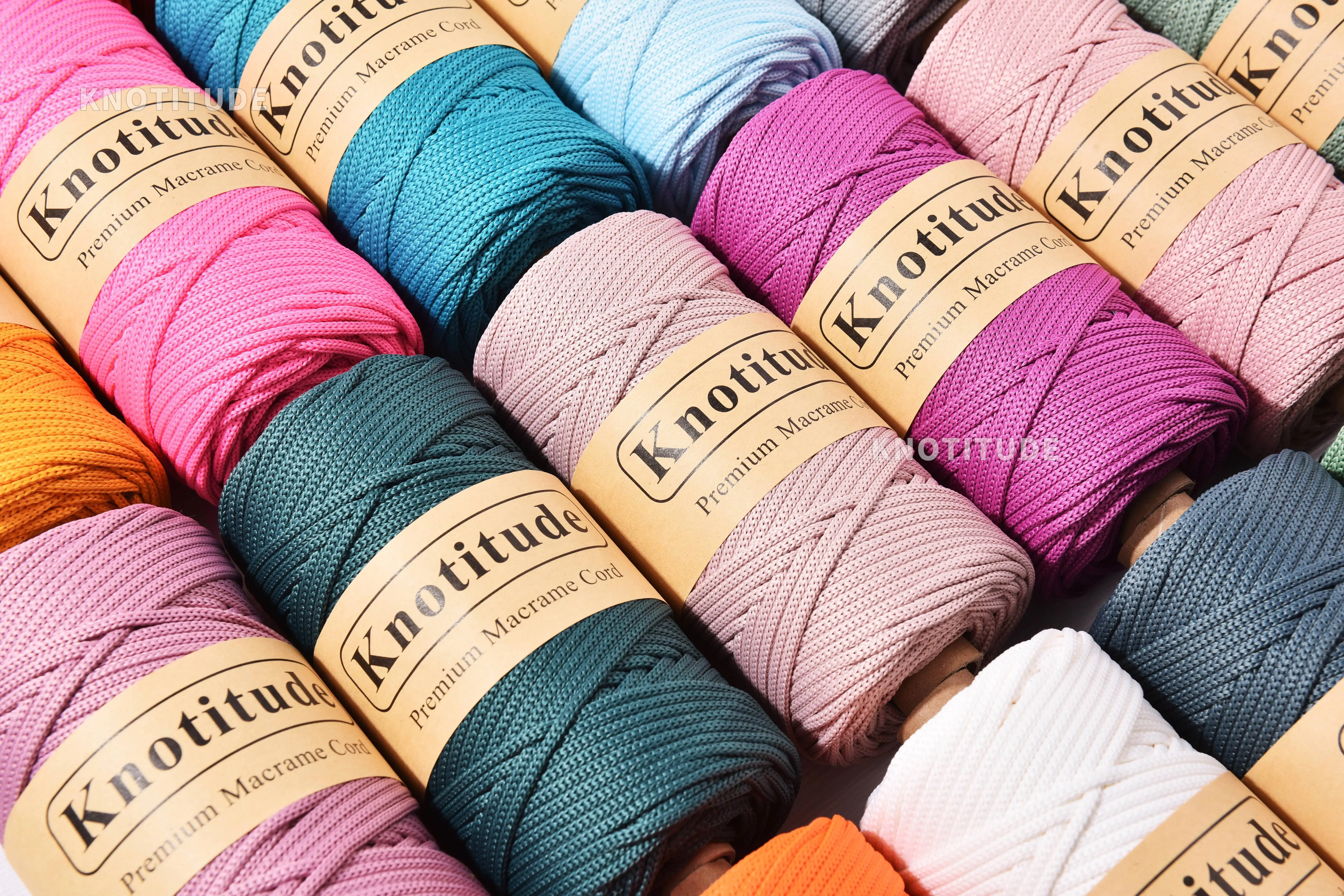 KNOTITUDE 4mm polyester knitting yarn macrame cord 300g