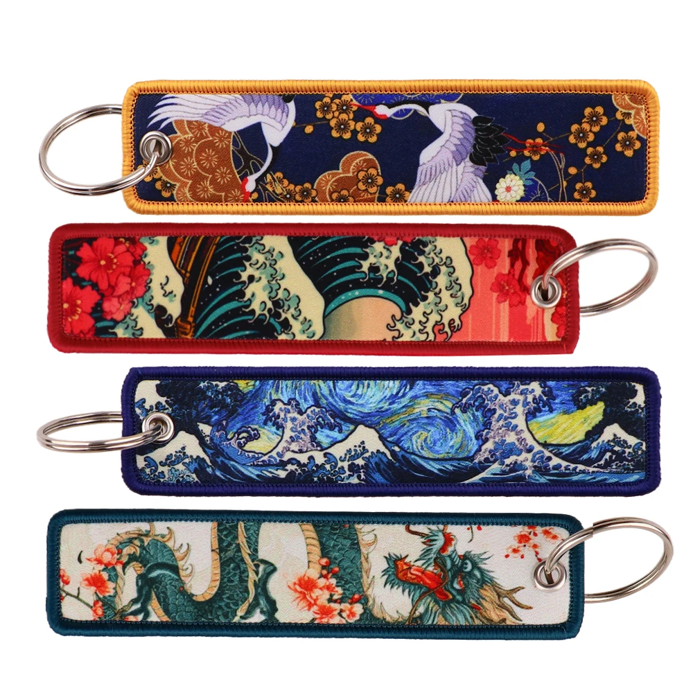 

Брелок для ключей для мужчин и женщин, винтажный художественный стильный брелок для ключей с кольцом-подвеской, с рисунком