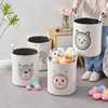 Round Laundry Hamper Fabric Cartoon Lion Rabbit Elephant Bear Storage Basket for Kids Home Bedroom Nursery Clothes Toy Container 1