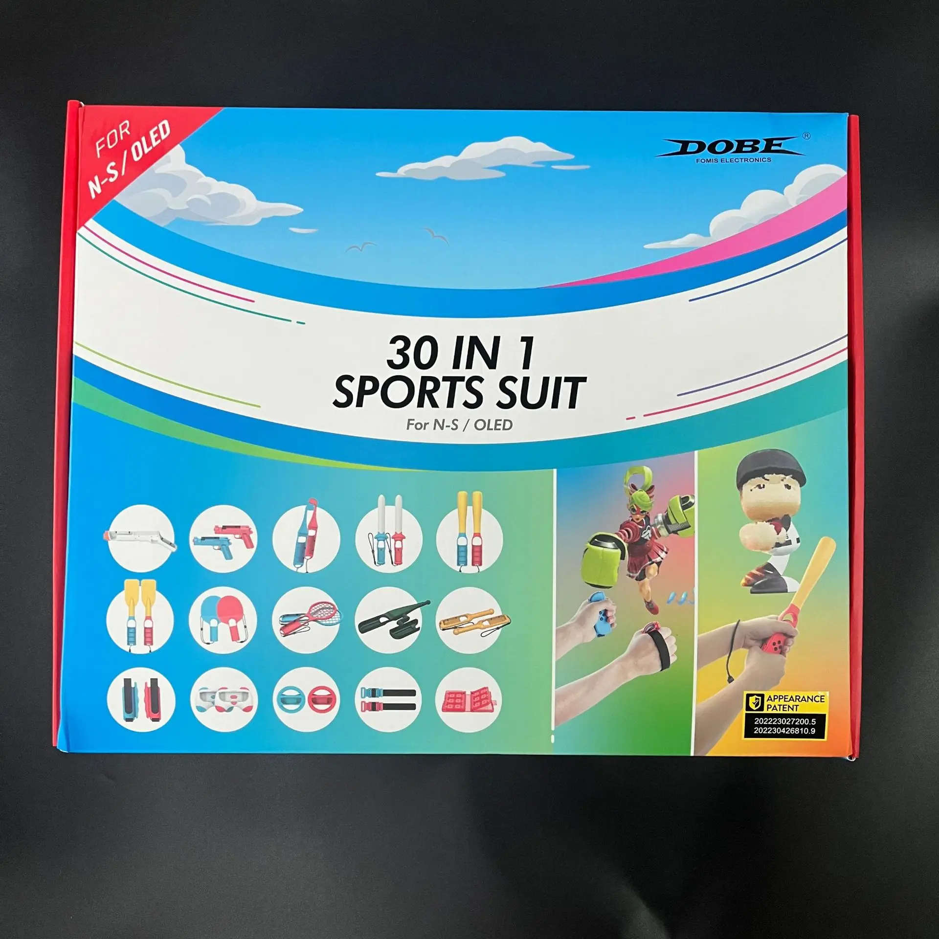 Tns-2169 30 In1 Per Switch Sports Grips Control Accessori Per Giochi Lightsaber Wristband Strap Tennis Racquet Card Box Set Sportivo