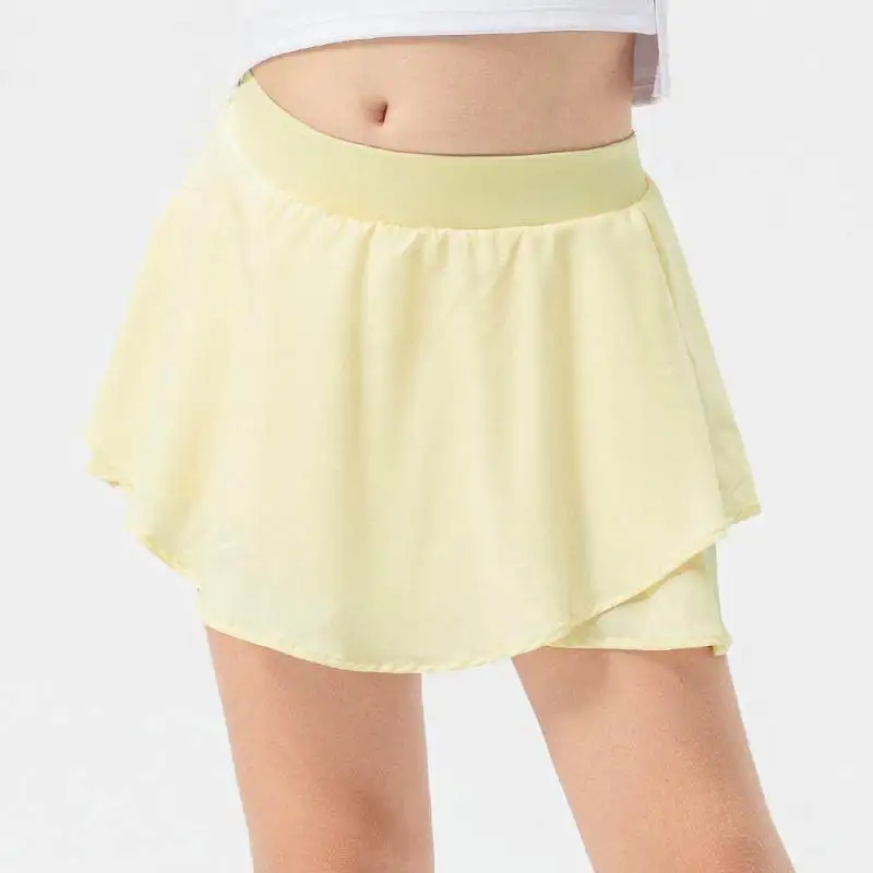 Girls Sport Skirt Children Anti-embarrassment Breathable Yoga Dance Training Running Hiking Tennis Summer Clothes for Kids MM381