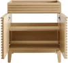 Render 30" Bathroom Vanity in Oak - Sink Basin Not Included solid construction with practical functionality 6