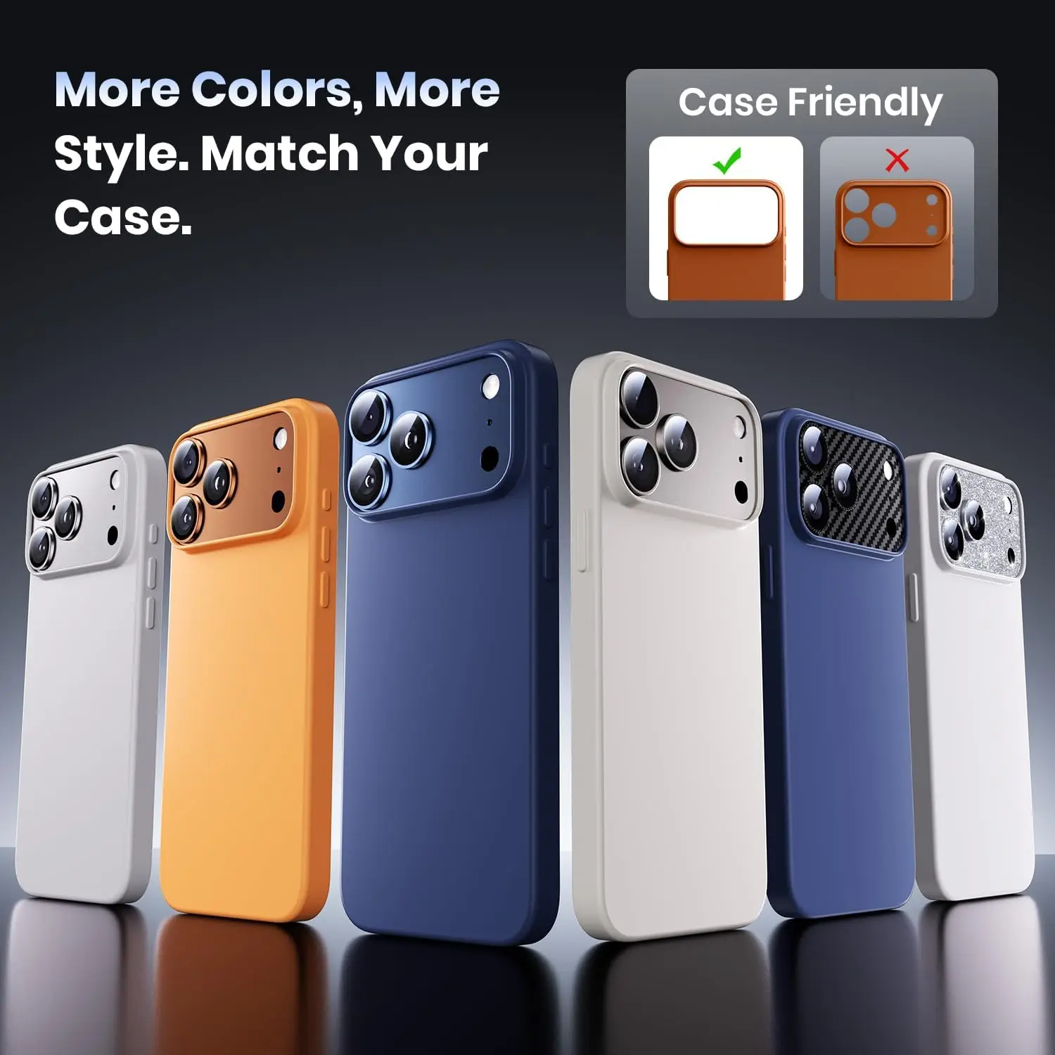 Vibrant Orange Camera Lens Protector Cover - Premium Phone Accessory & Protection Case