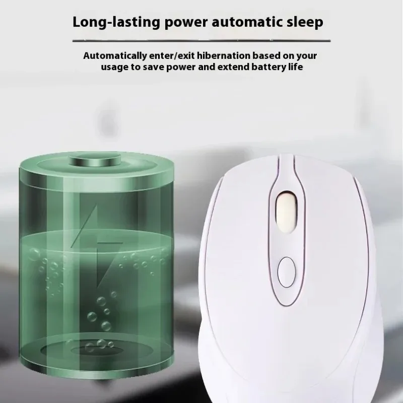 Ergonomic Dual Mode Wireless Bluetooth Mouse with Rechargeable Battery