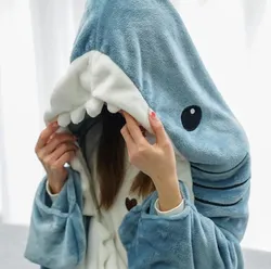 Cartoon Whale Shark Sleeping Bag with Hand Hole