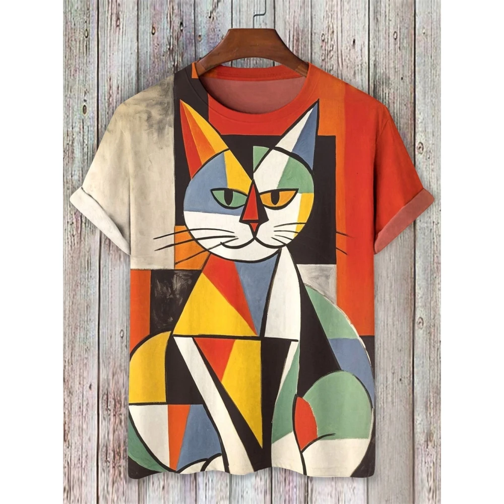

Men's T-Shirt Casual Fashion 3d Print Short Sleeved Summer Retro T-Shirt For Men Clothing Street Breathable T Shirt Top Tee