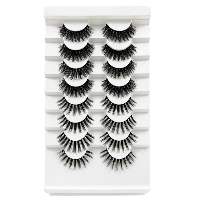 5/8/10/20 Pairs 3D Mink Lashes Natural False Eyelashes Dramatic Fluffy Soft Wispy Volume Cross Reusable Fake Eyelash  MaKeup