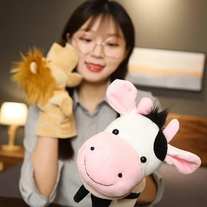 Stuffed Plush Animals Toys Hand Finger Story Puppet Kawaii Dolls Educational Baby Toys hand puppet 2