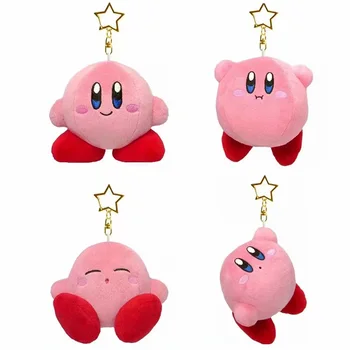 New Anime Kawaii Cute Cartoon Star Kirby Plush Doll Toy Pendant Pink Girl Heart Bag Pendant