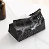 Marble Pattern PU Tissue Storage Box, Nordic Ins Dining Table, Coffee Table, Car Drawer Box, Wholesale 4