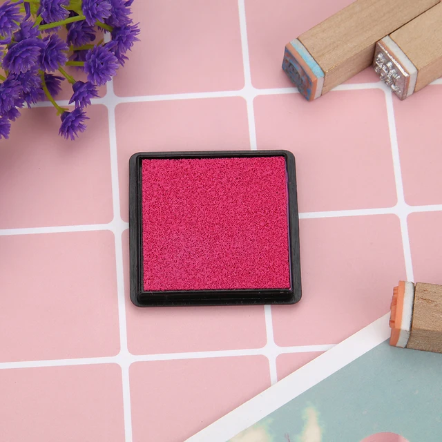 Fingerprint Square Inkpad for DIY Scrapbook Card Paper Craft Stamp (Rose) 5