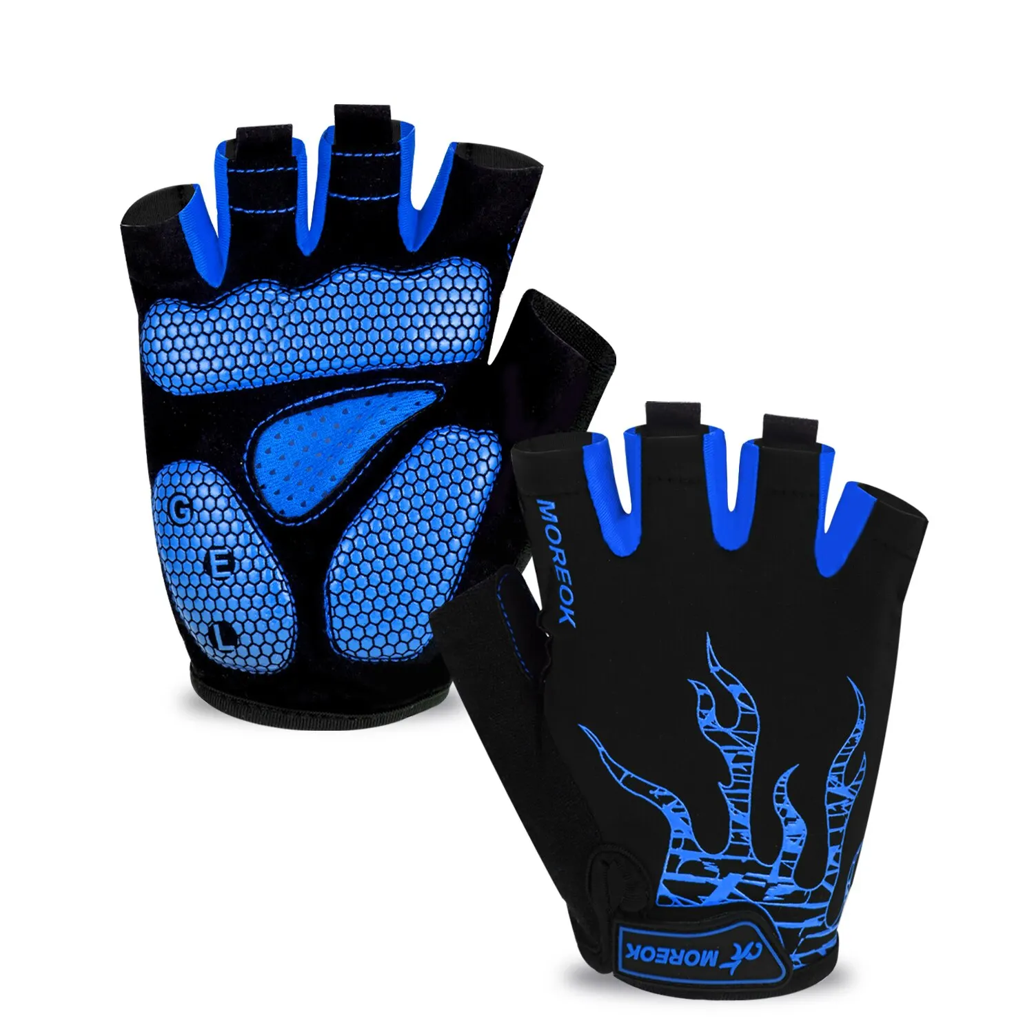 MOREOK Bike Gloves 5MM SBR Pads Mountain Bike Gloves Breathable Bicycle Non-slip Road Biking Cycling Men Women cycling gloves sport gloves sports half finger gloves