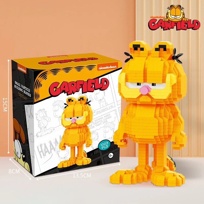 Garfield Mini Blocks Magic Cartoon Cat Anime Figures Collection