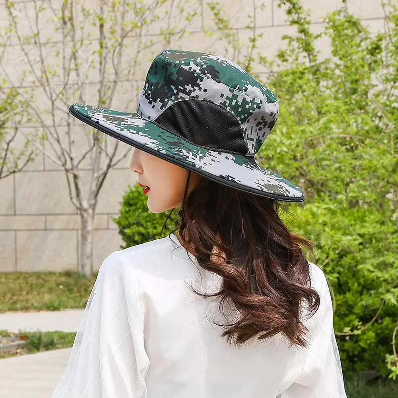 숨겨진 그물 메쉬 방충제 모기 모자, 곤충 꿀벌 보호, 남성 여성 야외 자외선 차단 낚시 모자