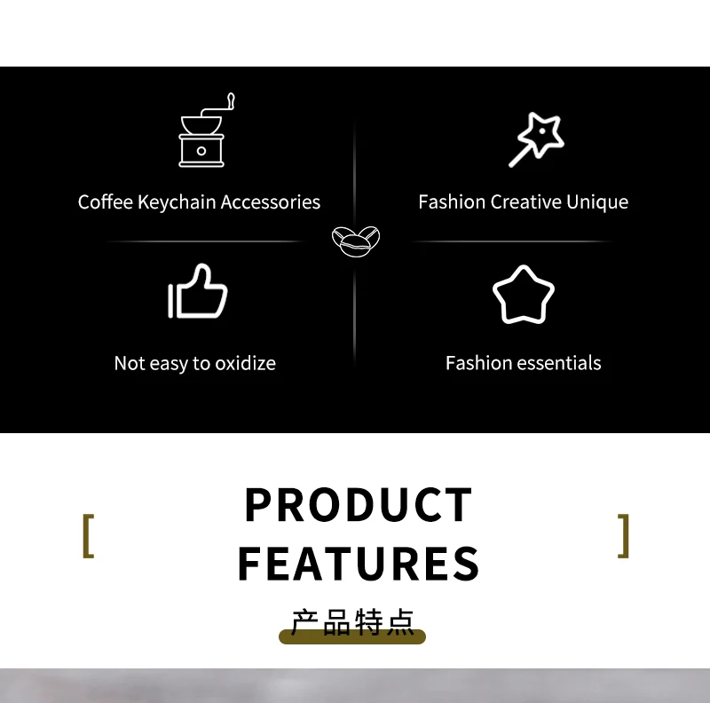 Description Picture 3 of itemCreative Coffee Keychain Mini Coffee Portafilter Tamper Grinder Portable Coffeeware Espresso Coffee Maker Accessory Barista Gift